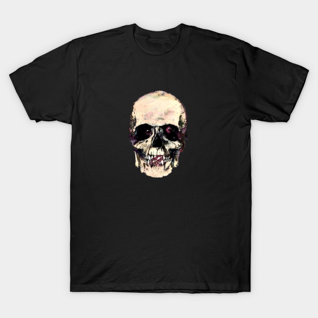 Cool Skull with eyes skater punk goth skull t shirt T-Shirt-TOZ